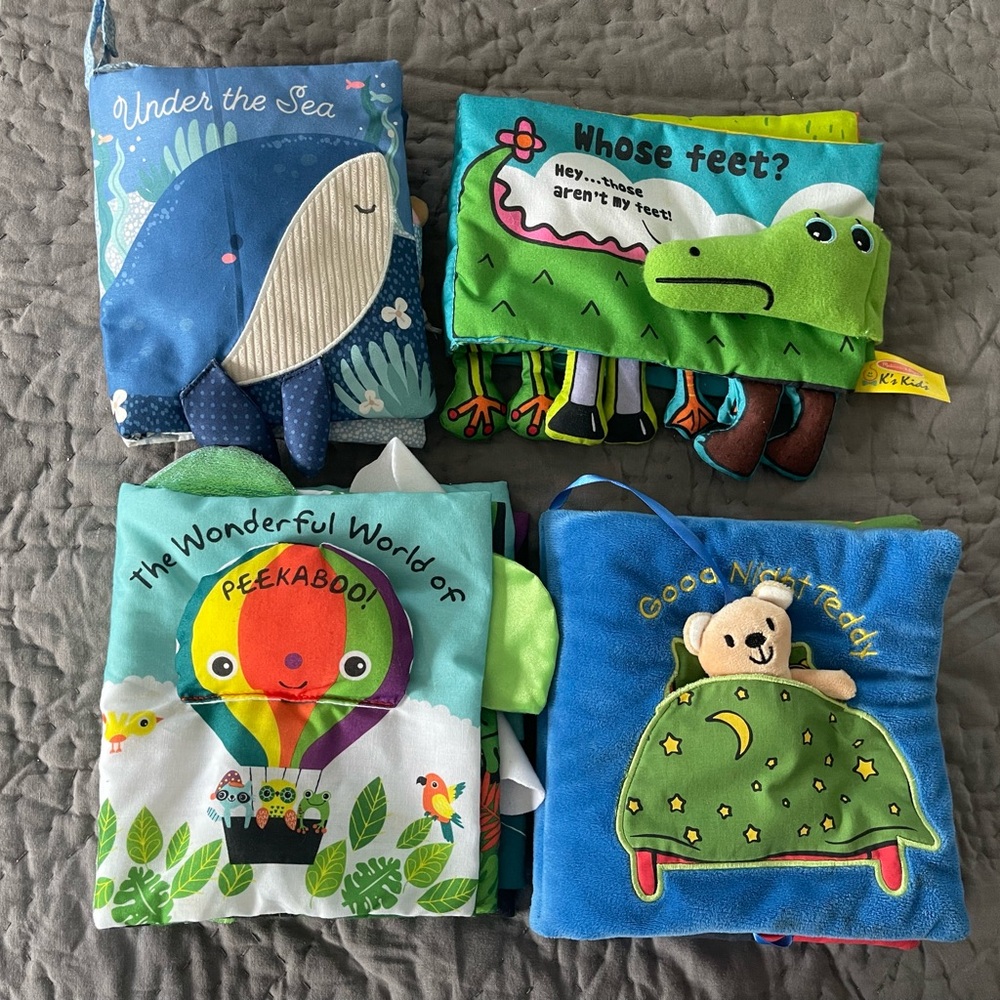Soft Baby Toddler Books Bundle 4 Stephen Joseph Melissa & Doug K’s Kids Unisex